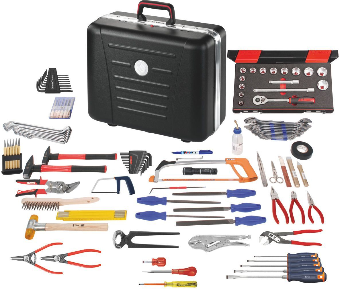 Assembly tool set, 107 pieces with X-ABS toolbox