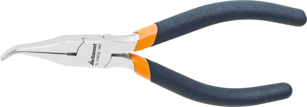 Adjusting pliers form C 45° angled, wide flat-nosed 140 mm