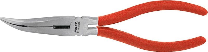 Snipe nose pliers, angled, bright finished 160 mm