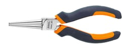 Long round nosed pliers, chrome-plated, with grips 160 mm