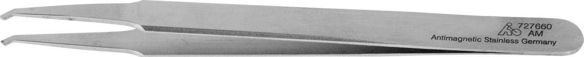 Tweezers with short, angled gripping surface, 120 mm AM