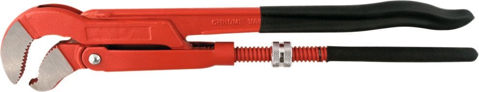 Corner pipe wrench with S-form jaws 1 in