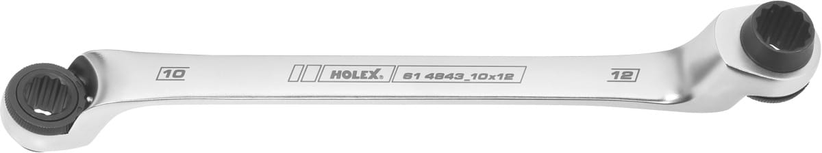 Double ratchet ring spanner 10X12 mm