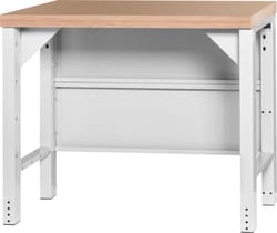 Vario Basic workbench with rear panel, height 850 mm, Beech marine ply worktop 1000 mm