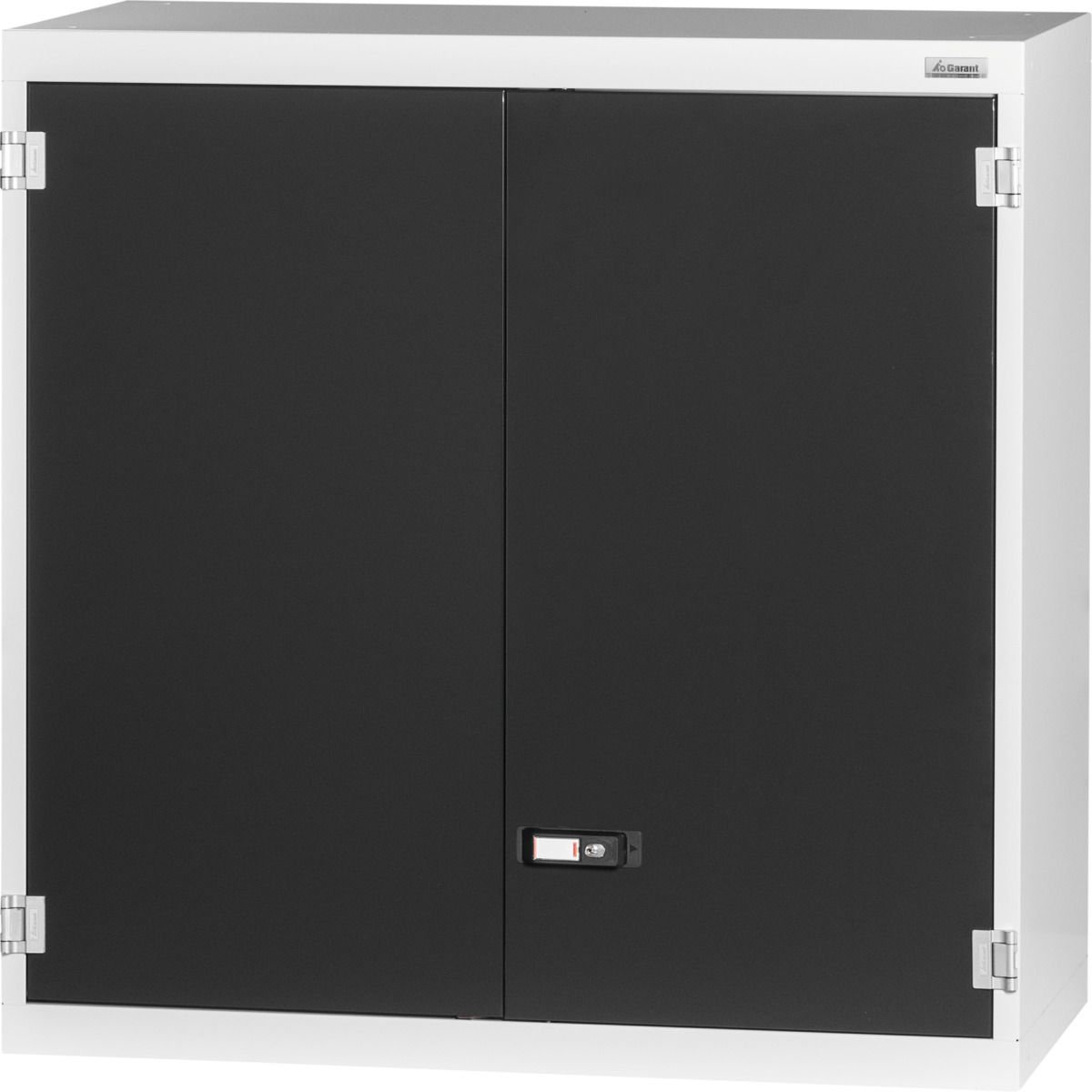 Top-mounted cabinet with drawer, Plain sheet metal swing doors 1000 mm