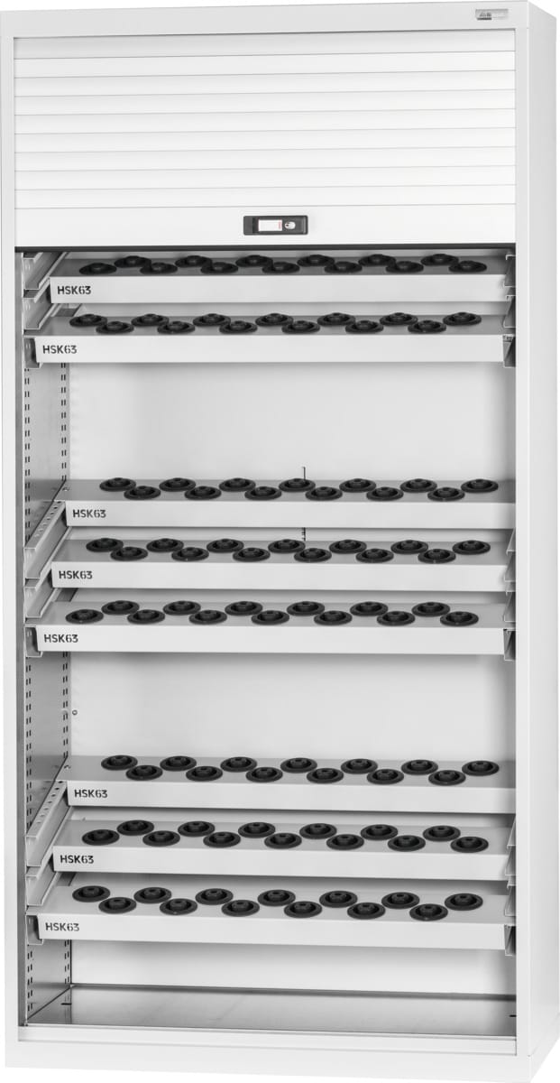 CNC cabinet complete with tool sockets, with roller shutter HSK63