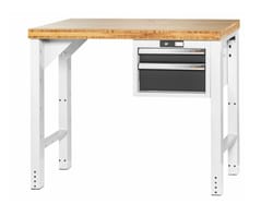 Vario workbench with drawer casing 16G, height 850 mm, Beech marine ply worktop 2000/3 mm